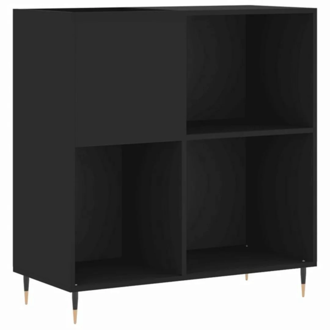 vidaXL Beistellschrank Plattenschrank Schwarz 84,5x38x89 cm Holzwerkstoff günstig online kaufen