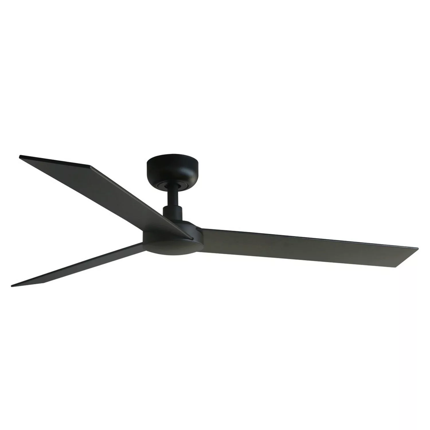 FARO Energiespar Deckenventilator mit Fernbedienung Rudder L Schwarz 132 cm günstig online kaufen