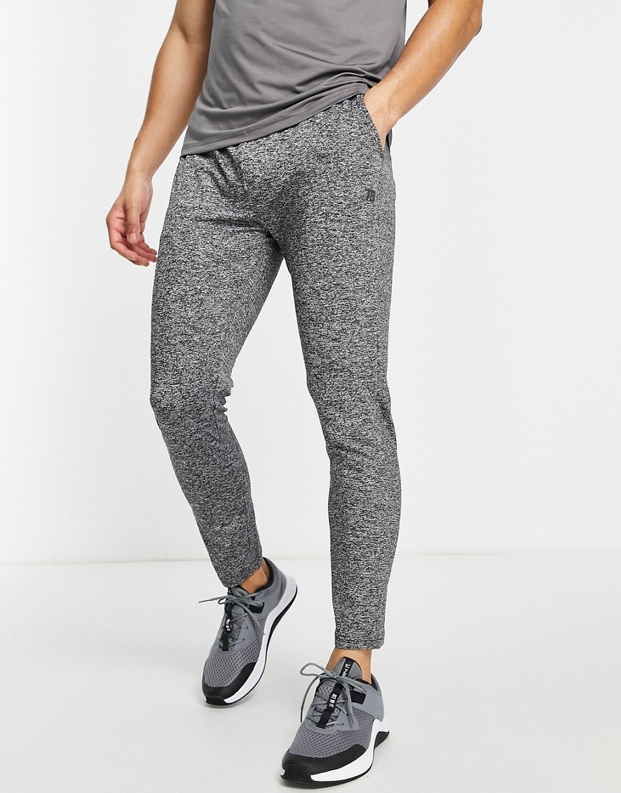 Threadbare – Active – Supereng geschnittene Sport-Jogginghose in Anthrazit- günstig online kaufen