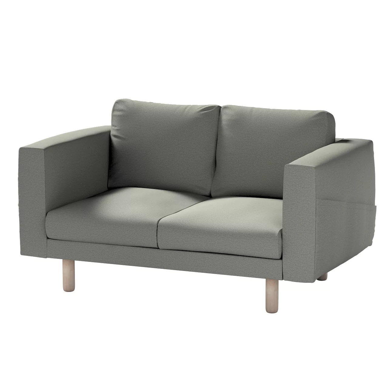 Bezug für Norsborg 2-Sitzer Sofa, grau, Norsborg 2-Sitzer Sofabezug, Etna ( günstig online kaufen