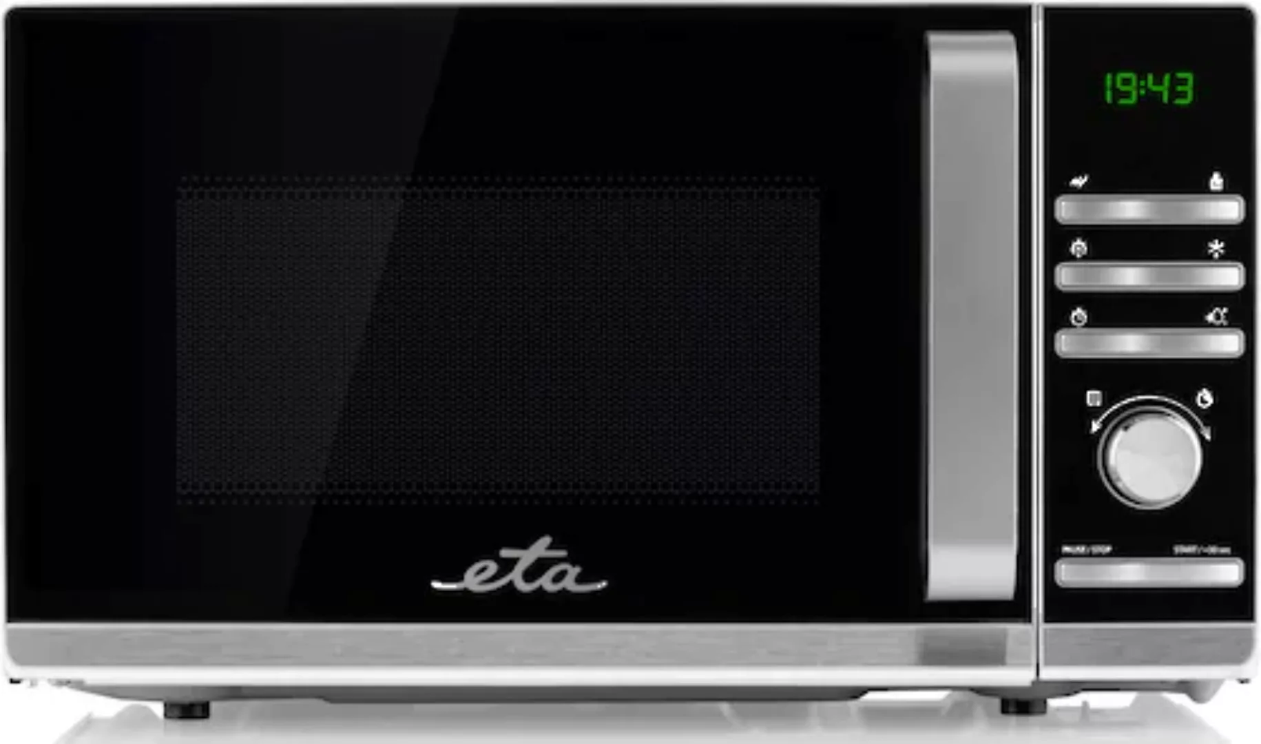 eta Mikrowelle »Galeto ETA121090000«, Mikrowelle, 1200 W, silber, mit 3 Auf günstig online kaufen