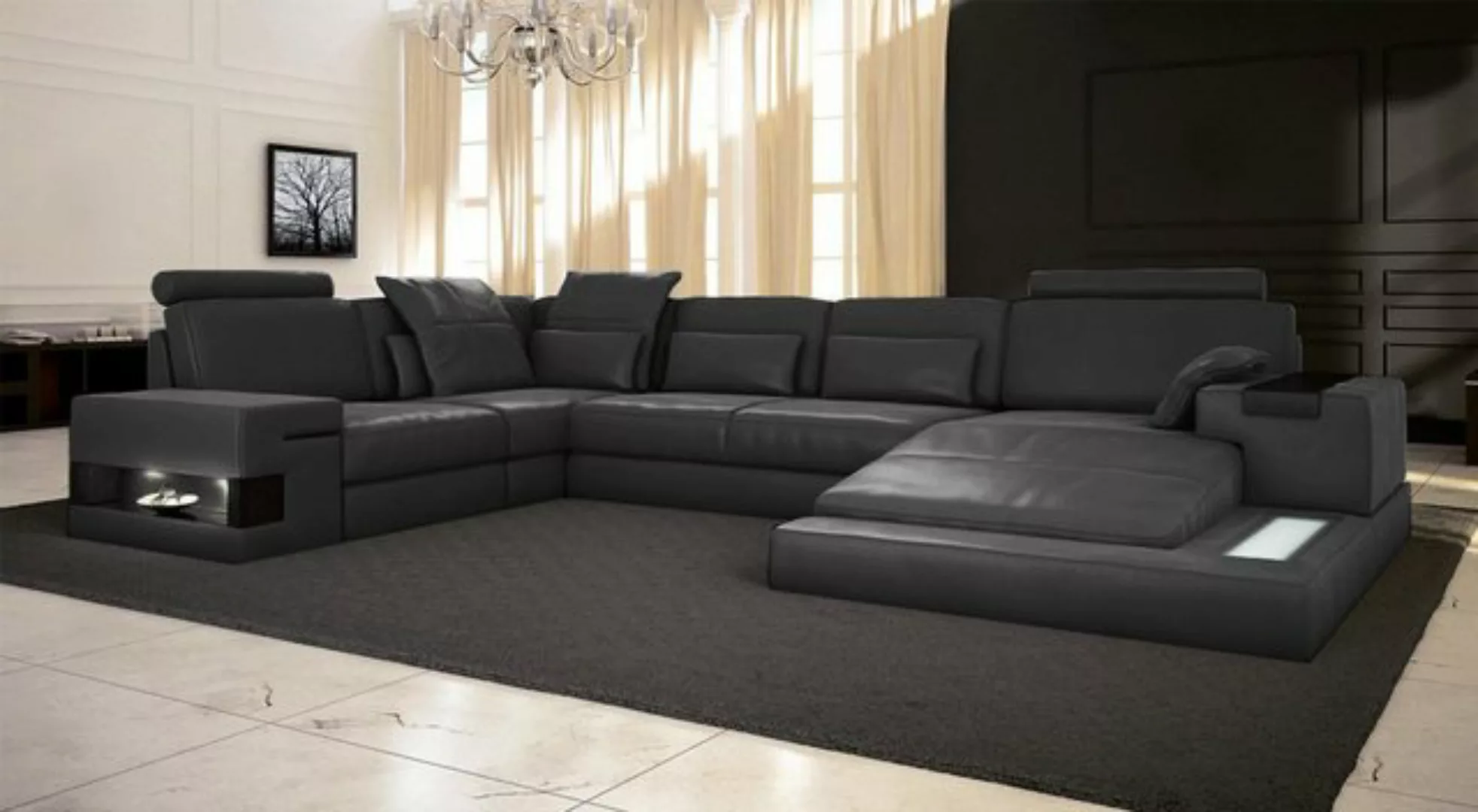 JVmoebel Ecksofa, U Form Sofa Couch Polster Wohnlandschaft Design Ecksofa L günstig online kaufen