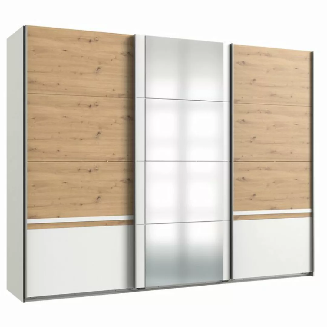 Lomadox Schwebetürenschrank GRANADA-43 Schlafzimmer mit Spiegel in weiß mit günstig online kaufen