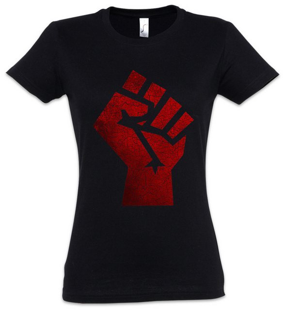 Urban Backwoods Print-Shirt Raised Fist Damen T-Shirt Red Clenched Faust Sa günstig online kaufen