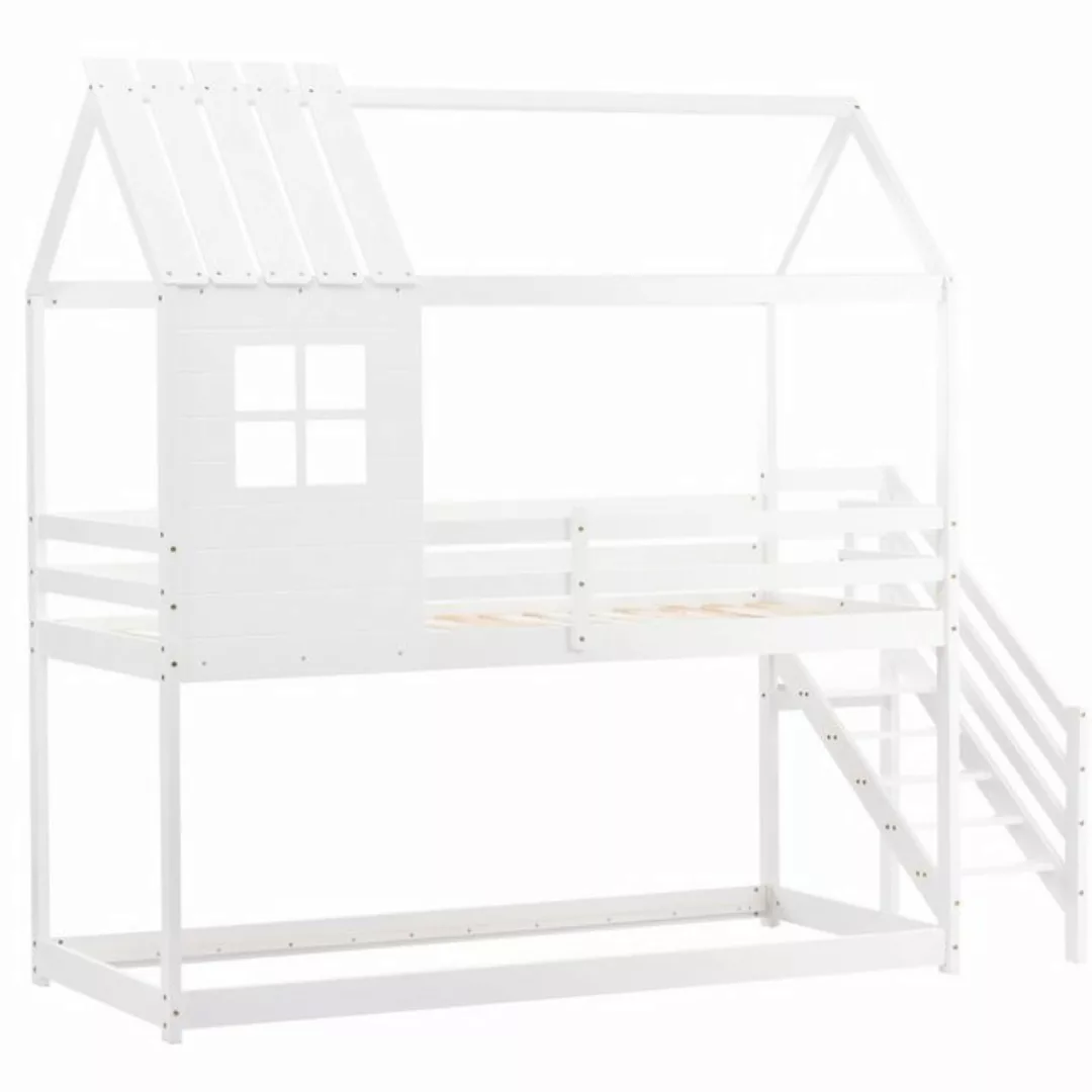 DOPWii Kinderbett 200x90cm Etagenbett, Bett mit Ecktreppe, Hausbett, Kinder günstig online kaufen