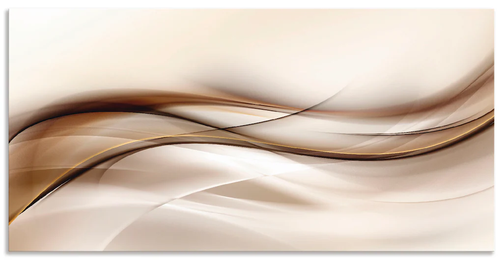 Artland Wandbild »Braune abstrakte Welle«, Muster, (1 St.), als Alubild, Ou günstig online kaufen