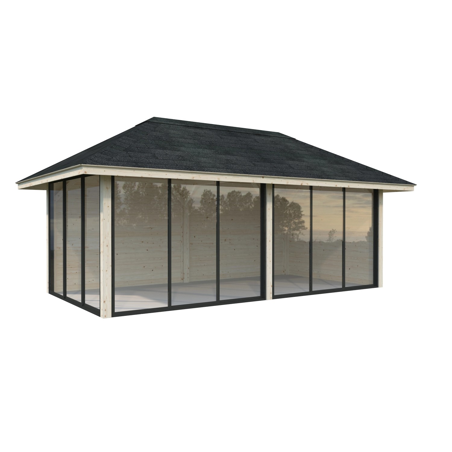 Palmako Pavillon Bianca Set202 Slide Naturbelassen 588 cm x 300 cm FSC® günstig online kaufen