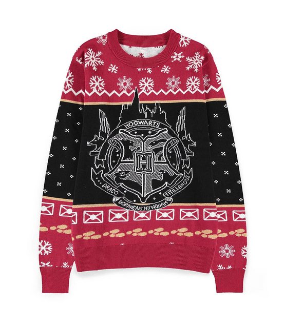 Harry Potter Weihnachtspullover Hogwarts Crest Christmas Sweater Strickpull günstig online kaufen