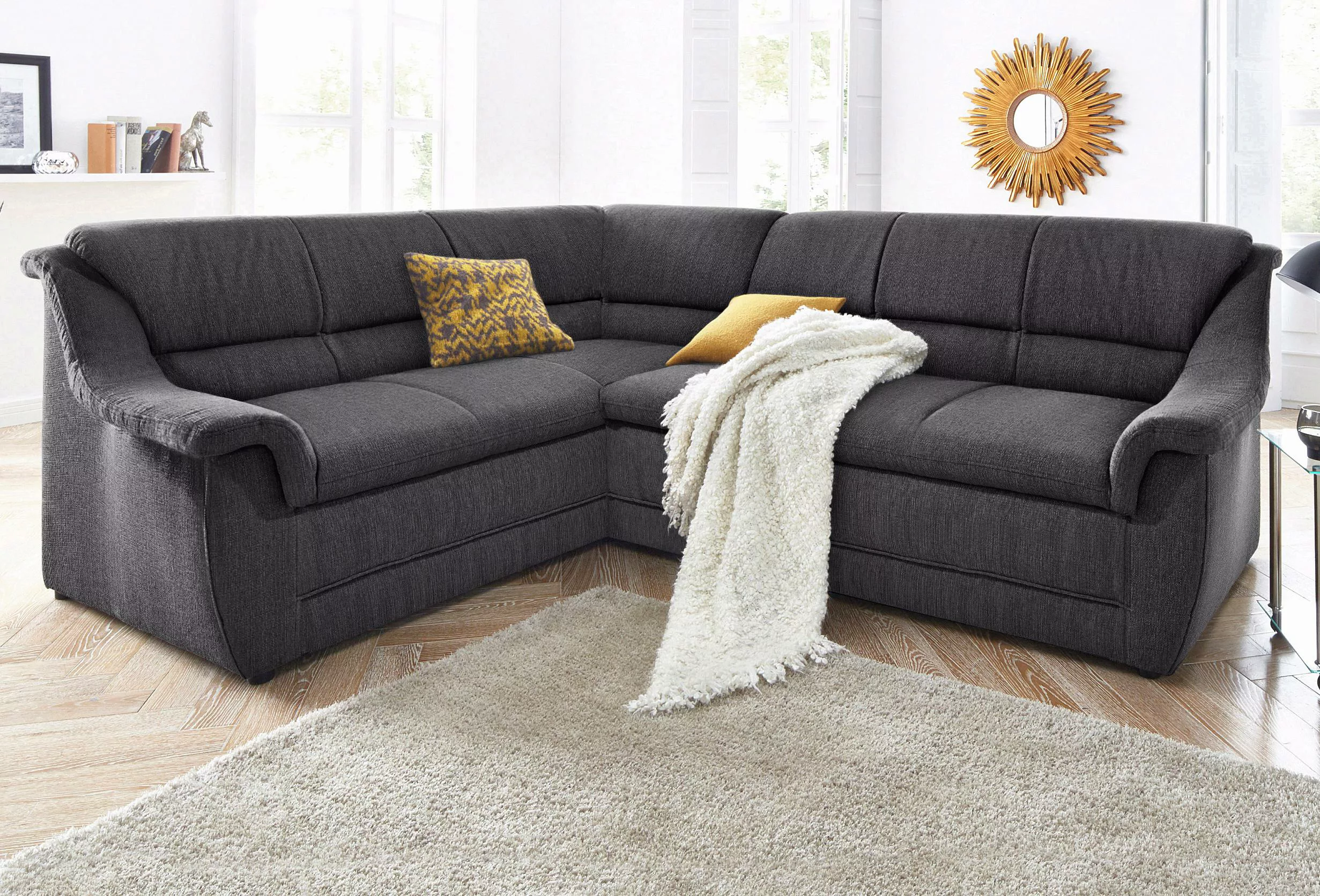 DOMO collection Ecksofa Franzi Steppung im Sitzbereich B7T/H: 278/162/80 cm günstig online kaufen