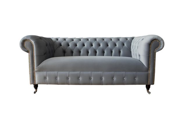 Xlmoebel Sofa Chesterfield Stoff-Sofa mit großer Sitzfläche und Polsterung günstig online kaufen