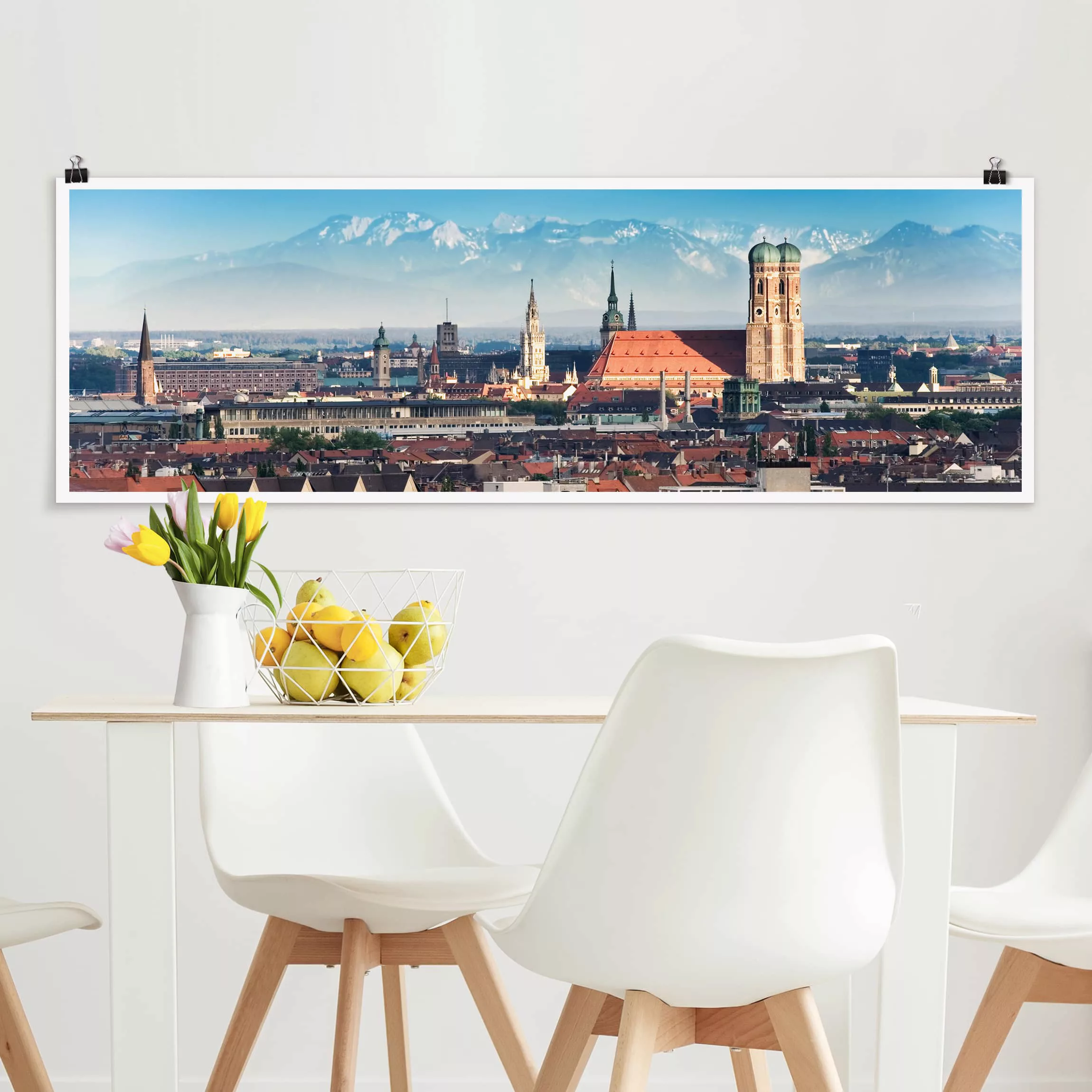Panorama Poster Architektur & Skyline München günstig online kaufen