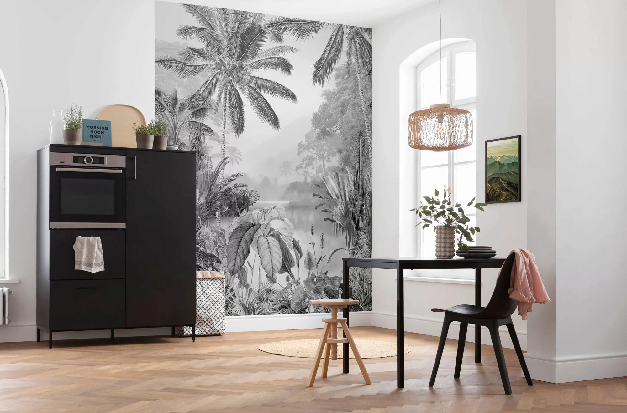 KOMAR Vlies Fototapete - Lac Tropical Black & White - Größe 200 x 270 cm me günstig online kaufen