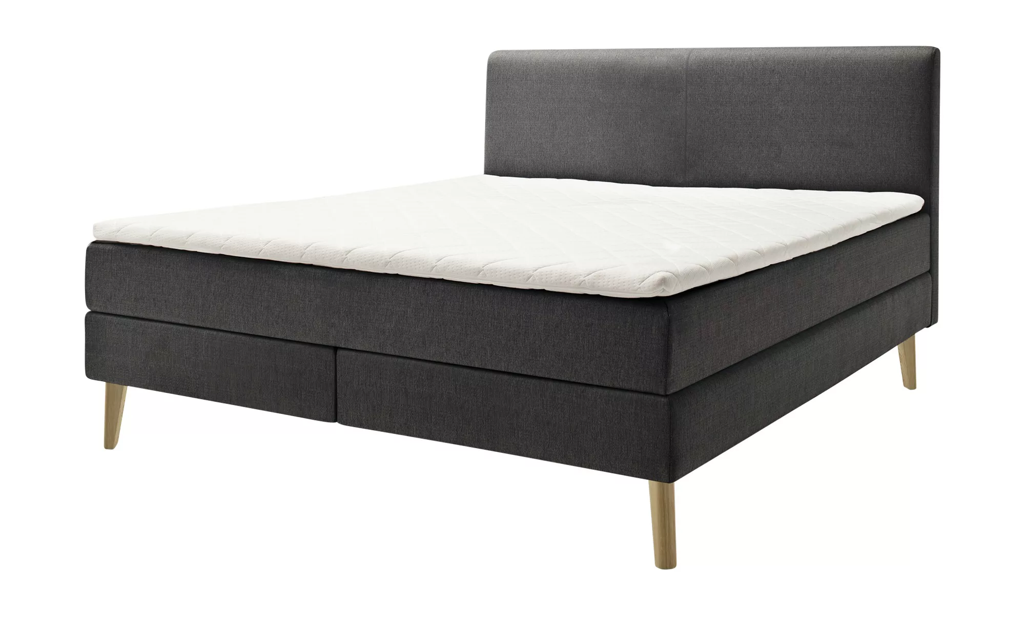 Boxspringbett  Oxfordshire ¦ grau ¦ Maße (cm): B: 183 H: 114 T: 213 Betten günstig online kaufen