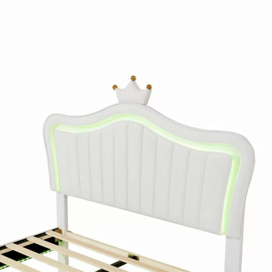 OKWISH Bett Kinderbett Polsterbet Gästebett (Kronen-Doppelbettgestell aus L günstig online kaufen