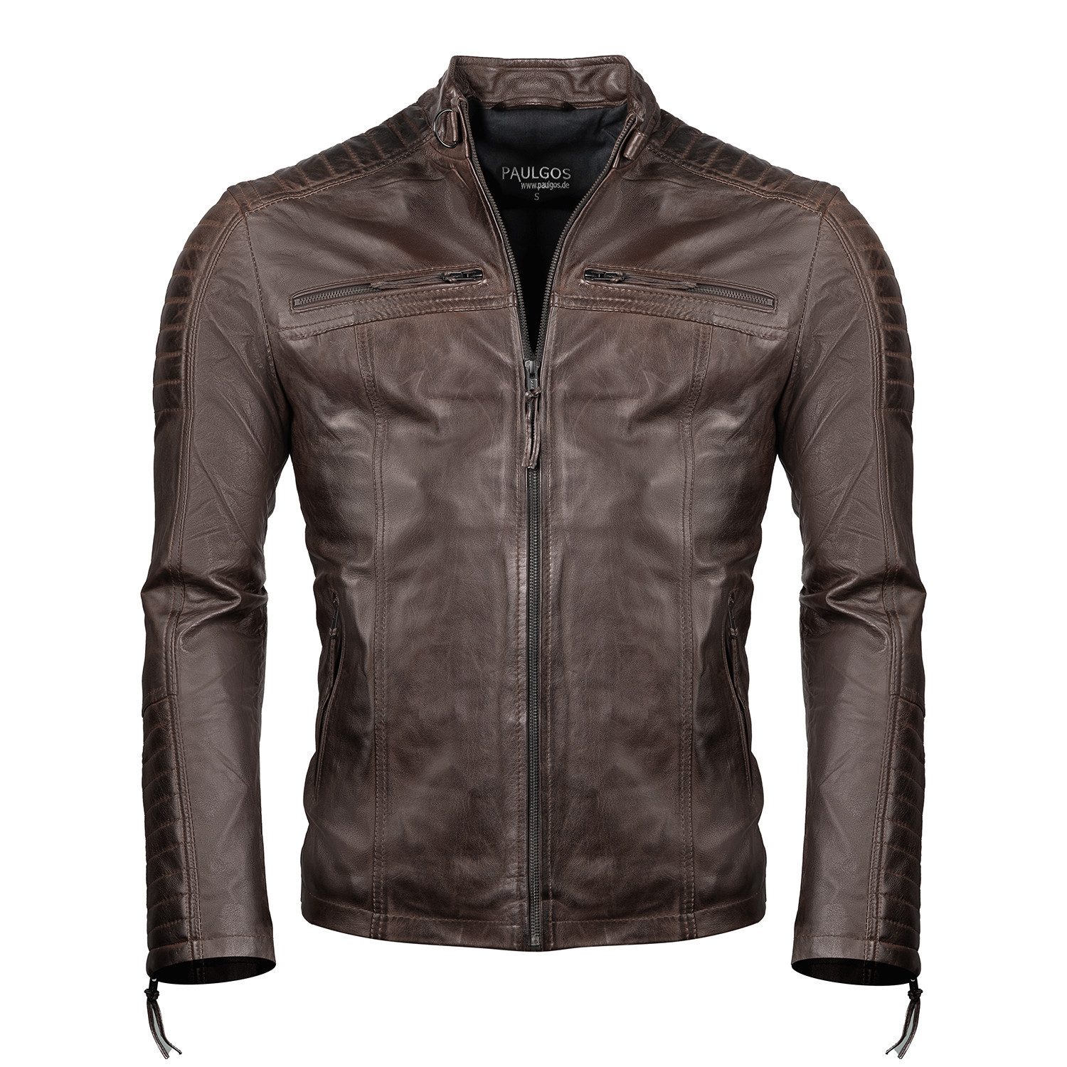 PAULGOS Lederjacke Herren Jacke Übergangsjacke Biker günstig online kaufen