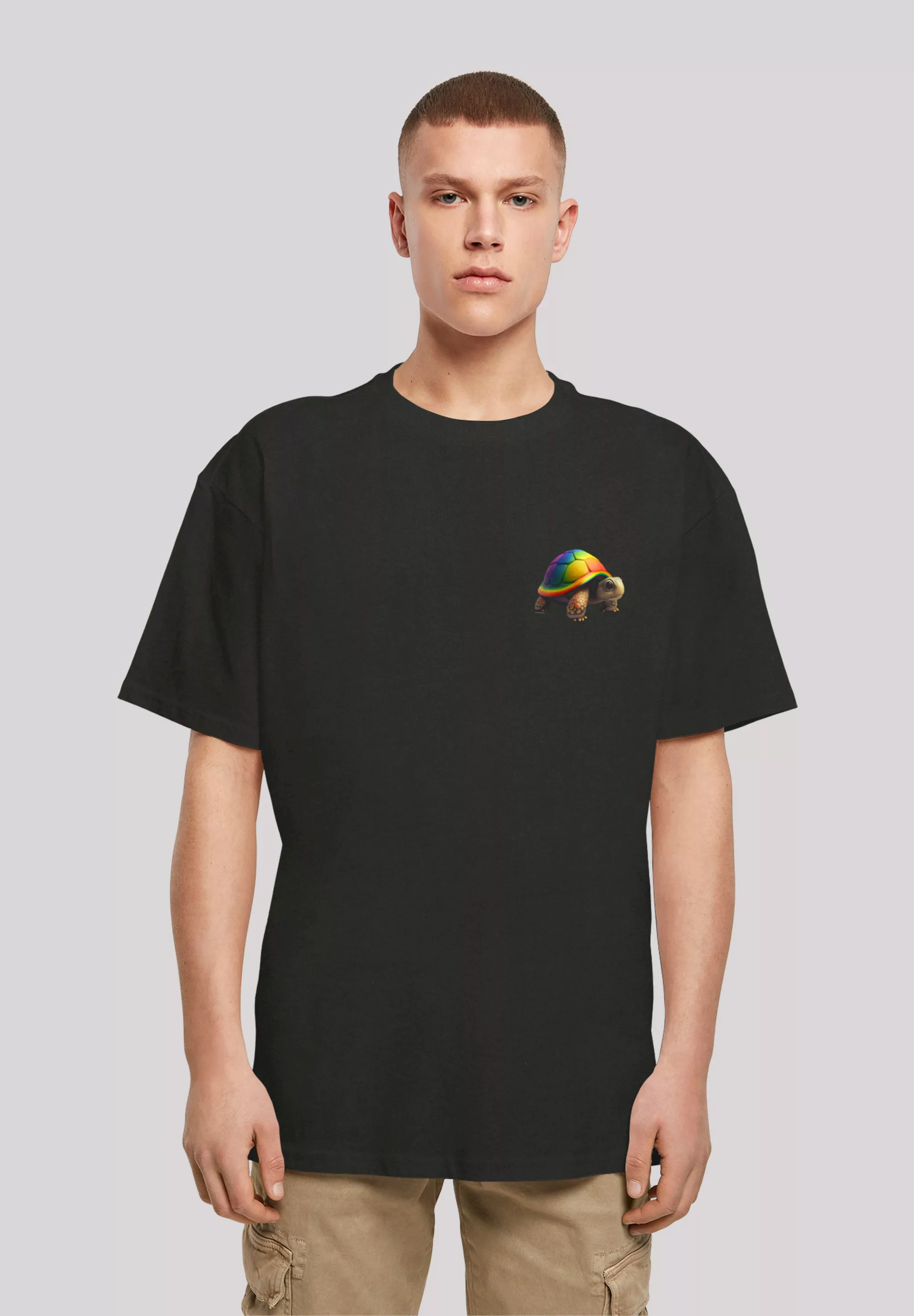 F4NT4STIC T-Shirt "Rainbow Turtle OVERSIZE TEE", Print günstig online kaufen