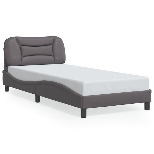 vidaXL Bett Bettgestell mit Kopfteil Weiß 80x200 cm Kunstleder günstig online kaufen