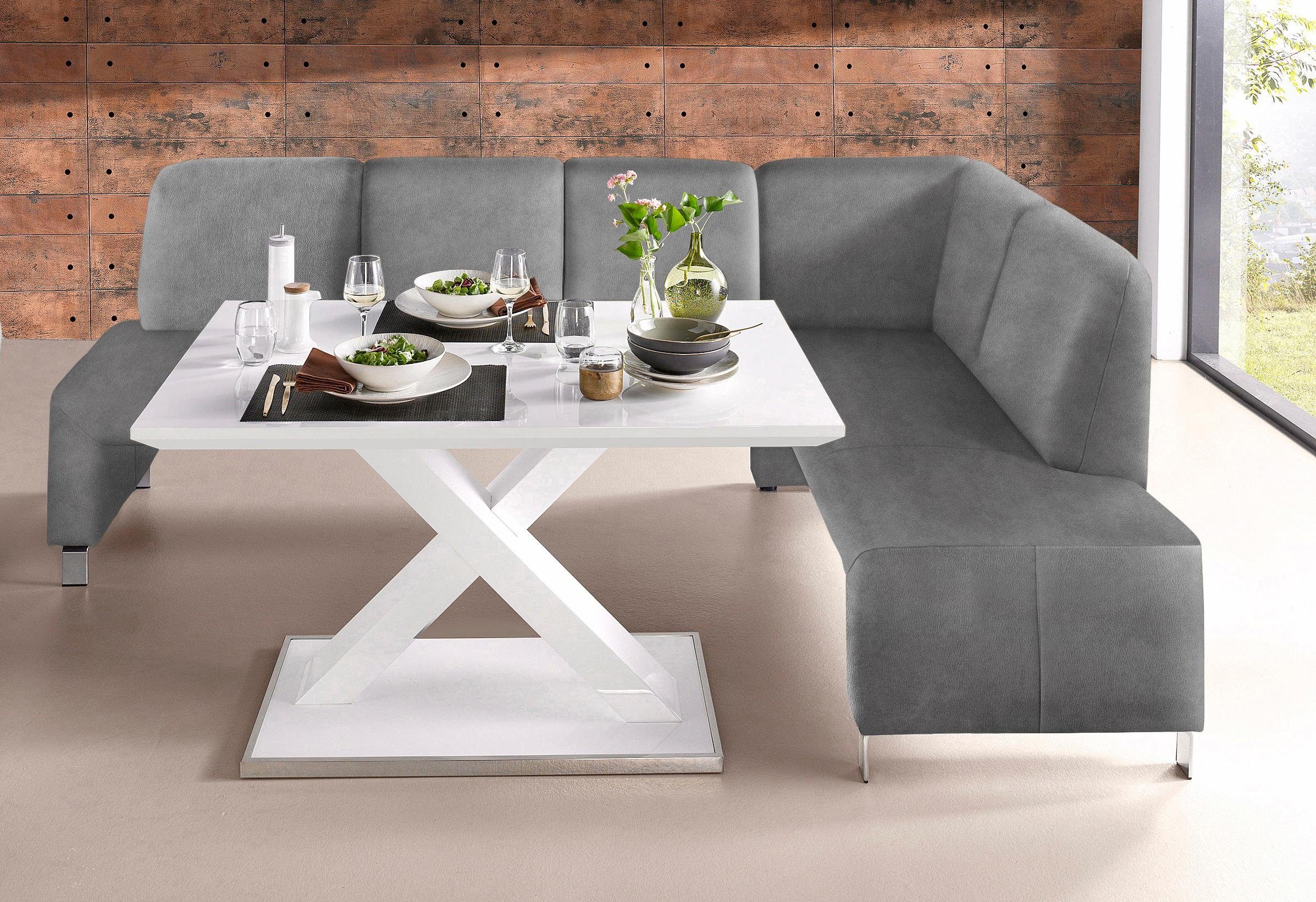 exxpo - sofa fashion Eckbank "Intenso, viele Bezugsstoffe Cord, Leder, Stru günstig online kaufen