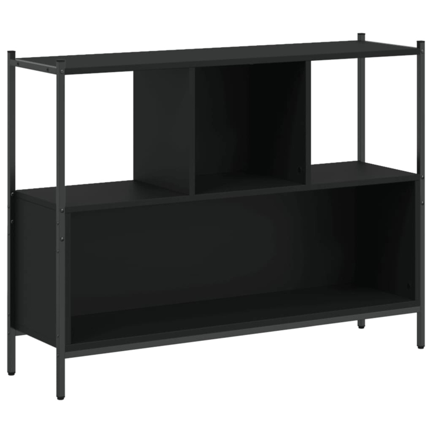 vidaXL Bücherregal Schwarz 102x28x77,5 cm Holzwerkstoff günstig online kaufen