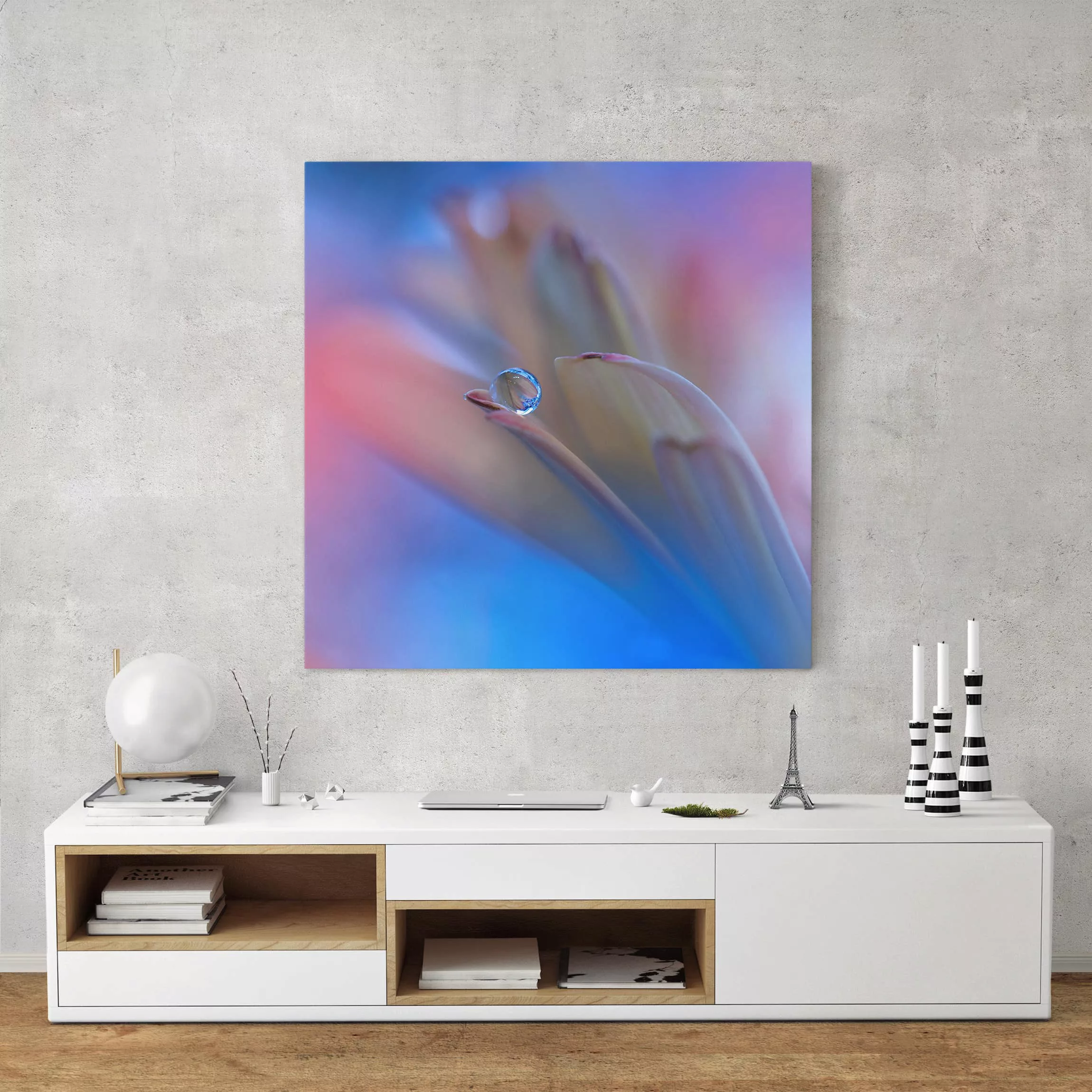 Leinwandbild Blumen - Quadrat Touch Me Softly günstig online kaufen