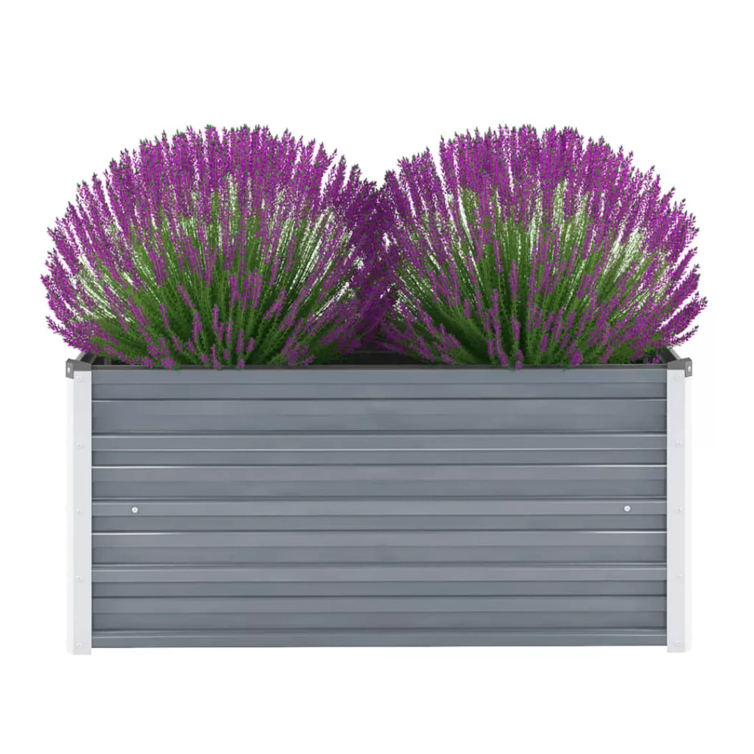 Garten-hochbeet Verzinkter Stahl 100x40x45 Cm Grau günstig online kaufen