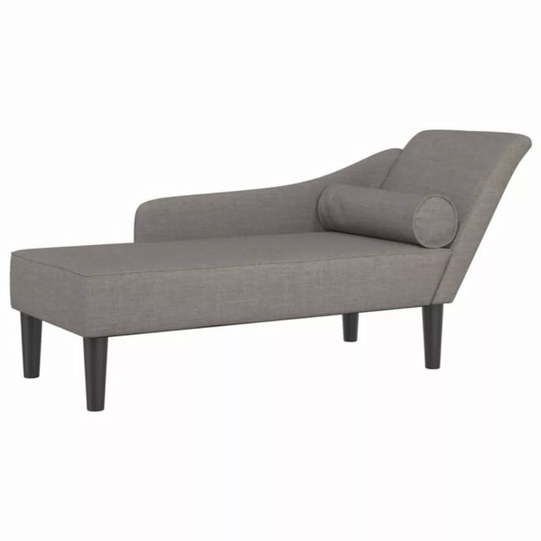 vidaXL Chaiselongue Chaiselongue mit Kissen Taupe Stoff, 1 Teile günstig online kaufen