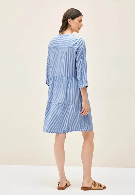 Gestreiftes Volant-Kleid günstig online kaufen