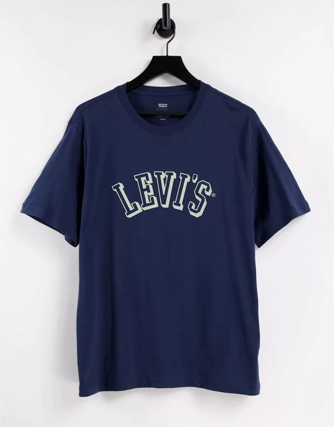 Levi's – Locker geschnittenes T-Shirt in Marineblau mit College-Logo günstig online kaufen