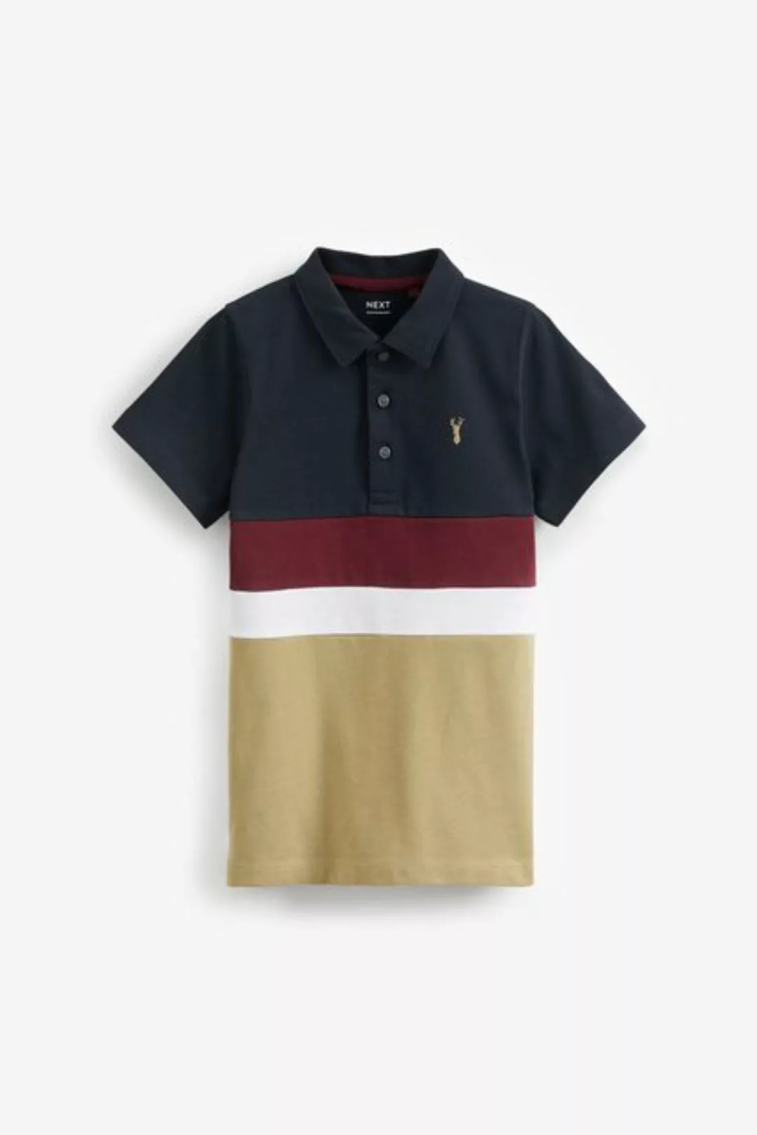 Next Poloshirt Kurzärmeliges Polo-Shirt mit Blockfarben (1-tlg) günstig online kaufen