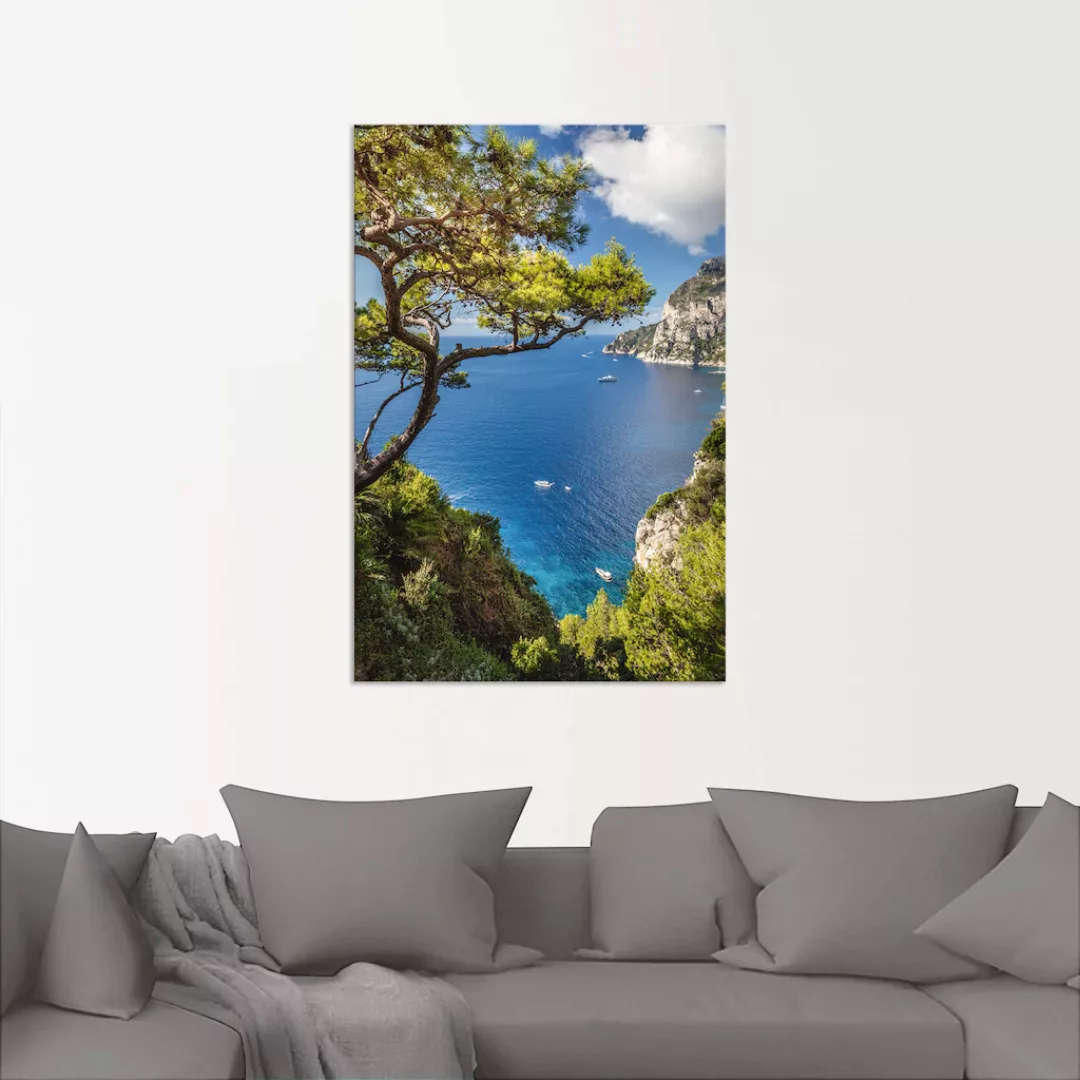 Artland Wandbild "Punta de Masullo, Insel Capri, Italien", Meer Bilder, (1 günstig online kaufen