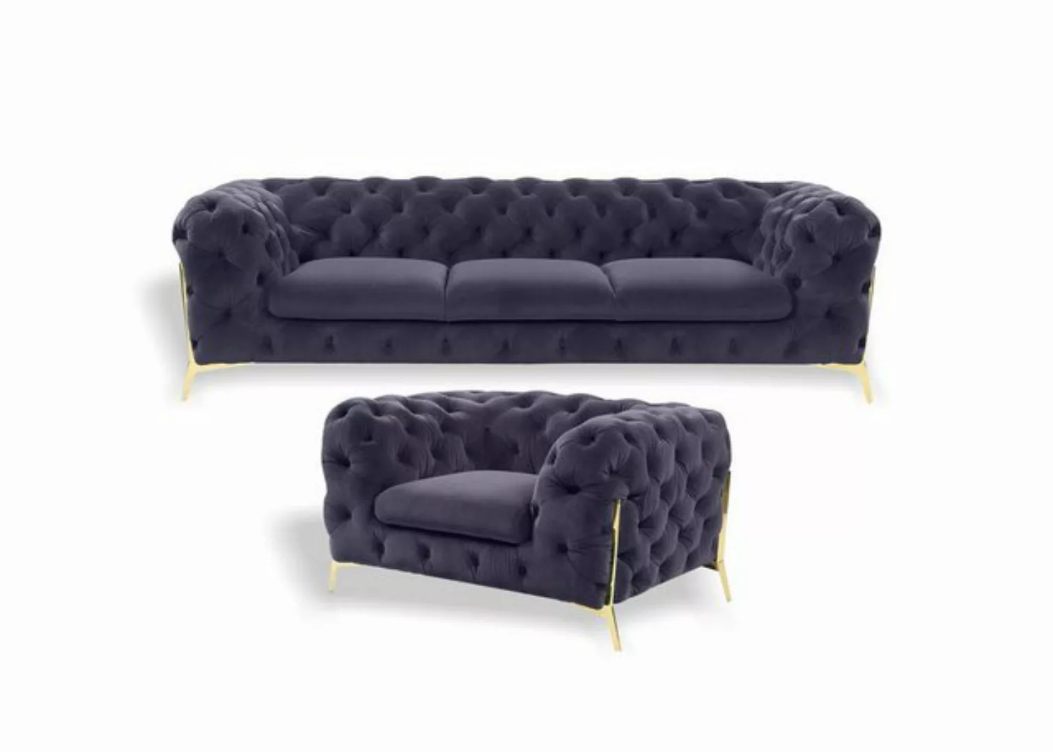 Xlmoebel Sofa Sofa-Set Italienische Möbel 3+1 Sitzer Design Couch Polster, günstig online kaufen