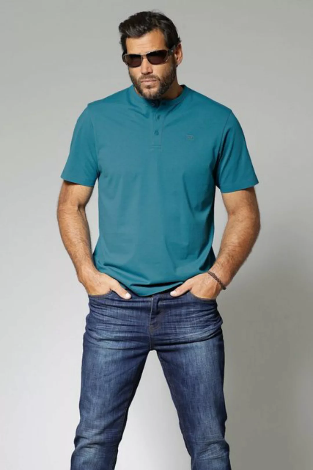 Men Plus T-Shirt Henleyshirt günstig online kaufen