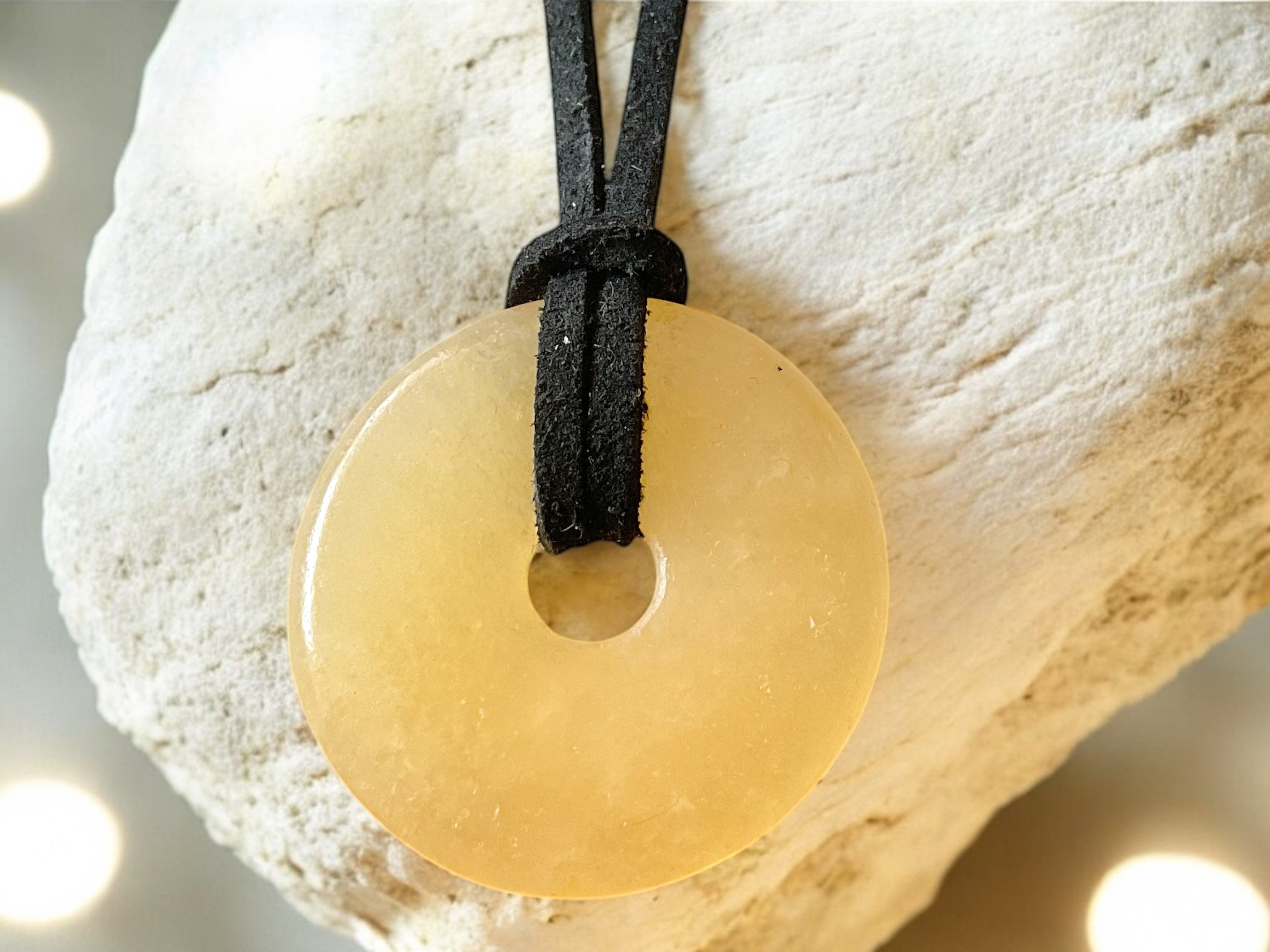 Steinfixx® Lange Kette echter Edelsteindonut 30 günstig online kaufen