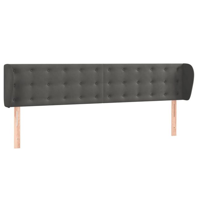 vidaXL Bett, Kopfteil mit Ohren Dunkelgrau 183x23x78/88 cm Samt günstig online kaufen