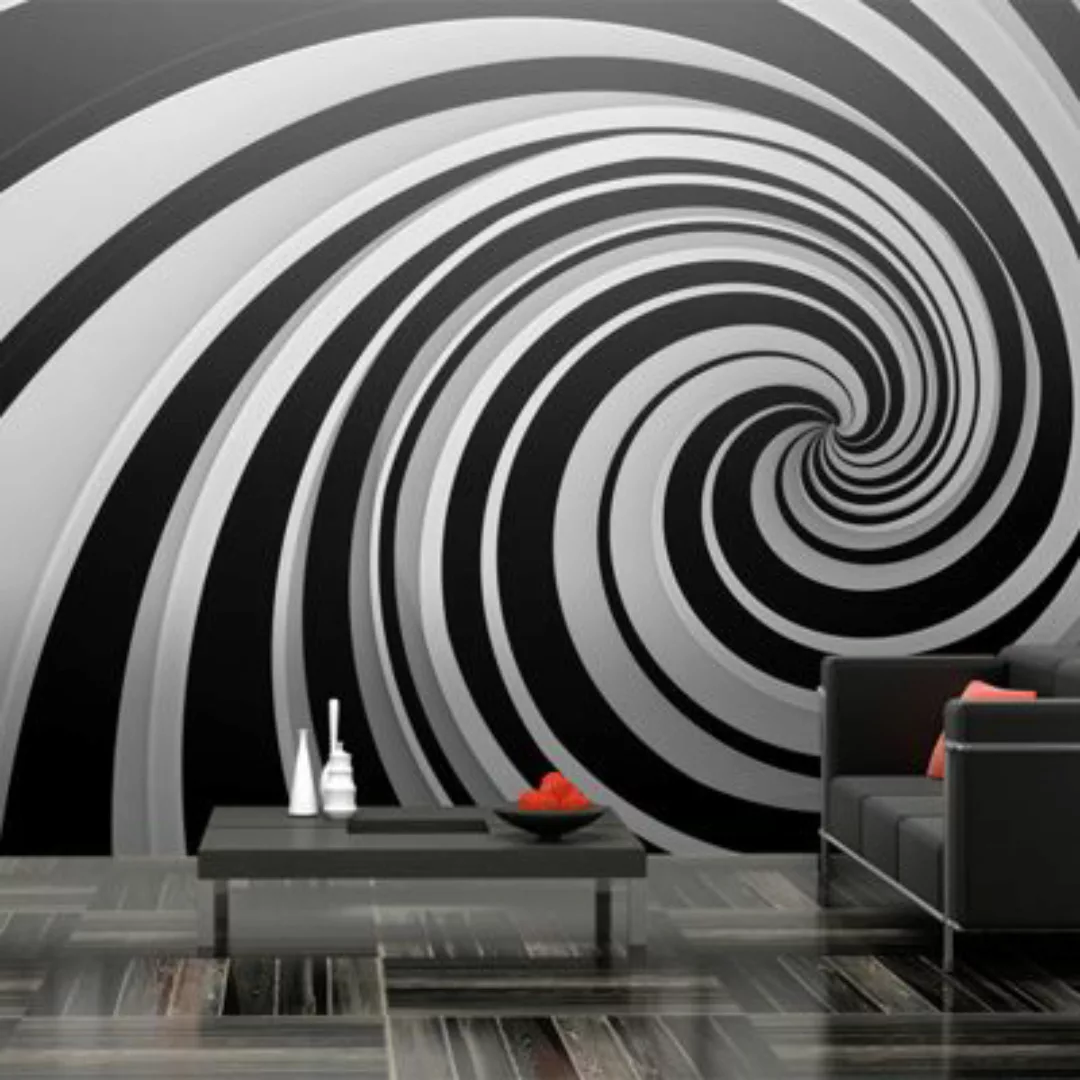 artgeist Fototapete Black and white swirl schwarz/weiß Gr. 550 x 270 günstig online kaufen