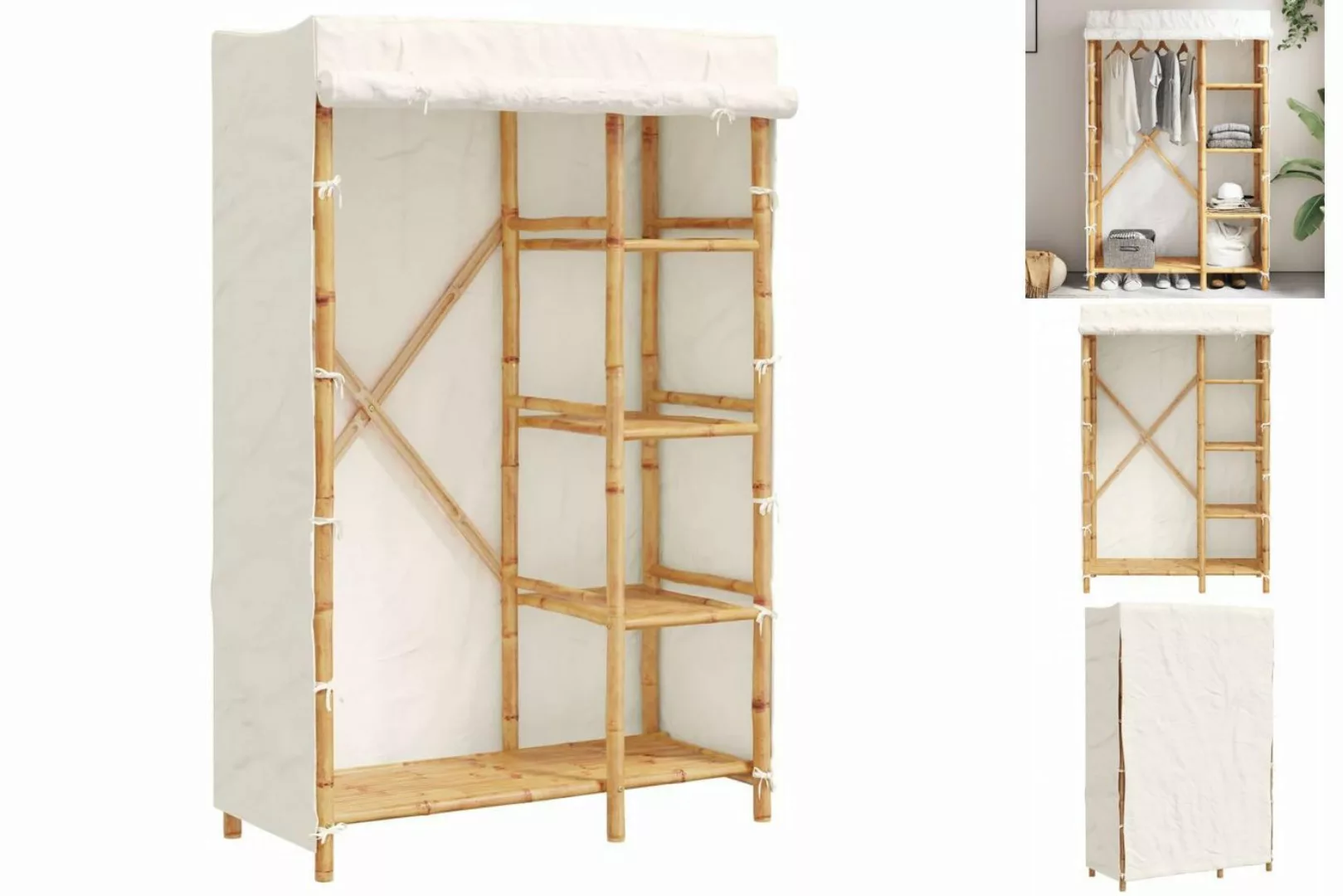 vidaXL Kleiderschrank Kleiderschrank 110x45x170 cm Bambus günstig online kaufen