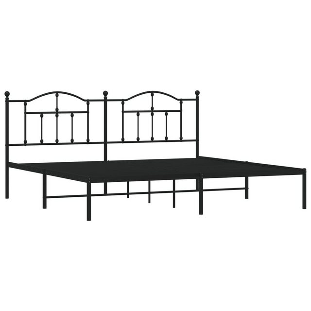 vidaXL Bettgestell Bettrahmen mit Kopfteil Metall Weiß 200x200 cm Bett Bett günstig online kaufen