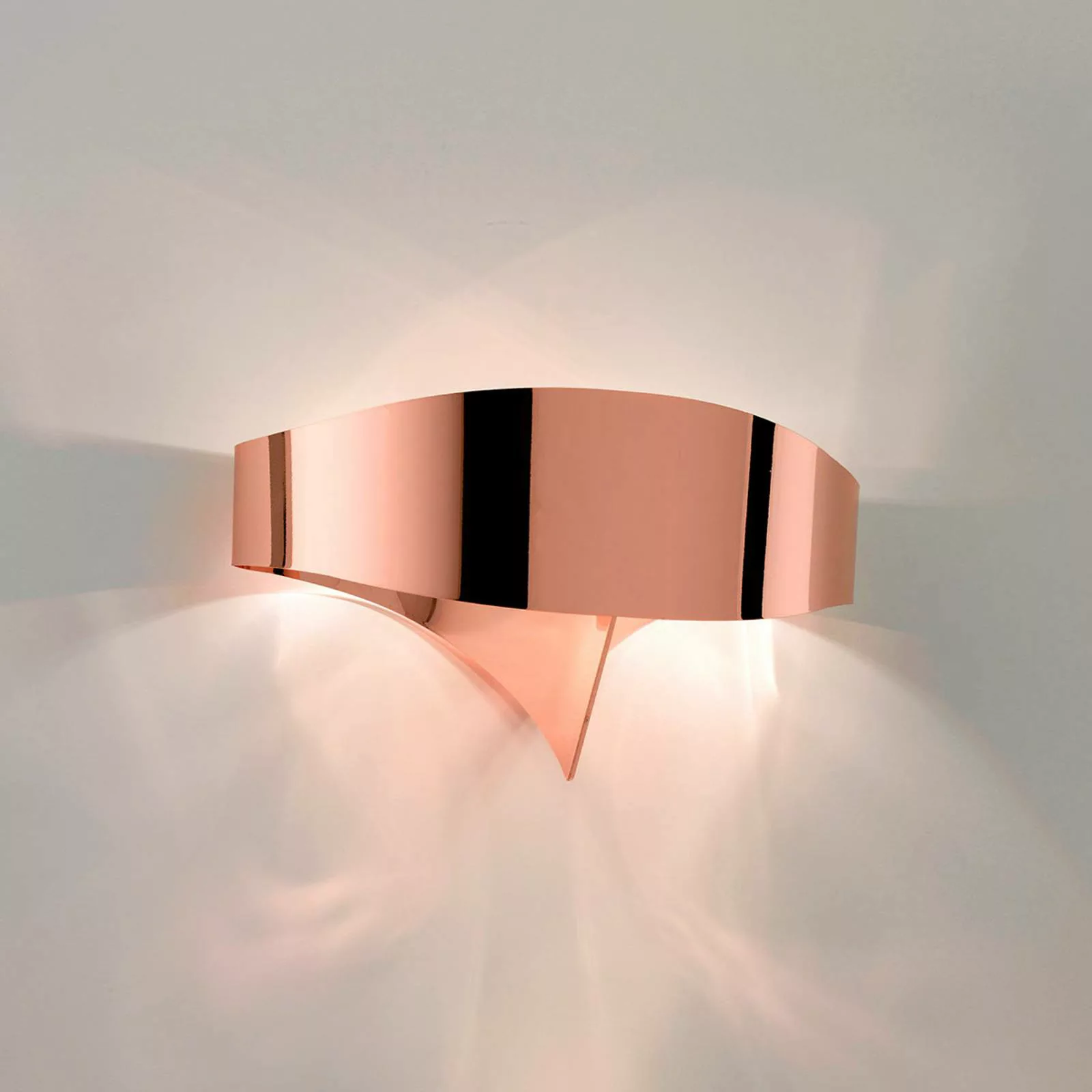 Kupferfarbene Designer-Wandlampe Scudo günstig online kaufen