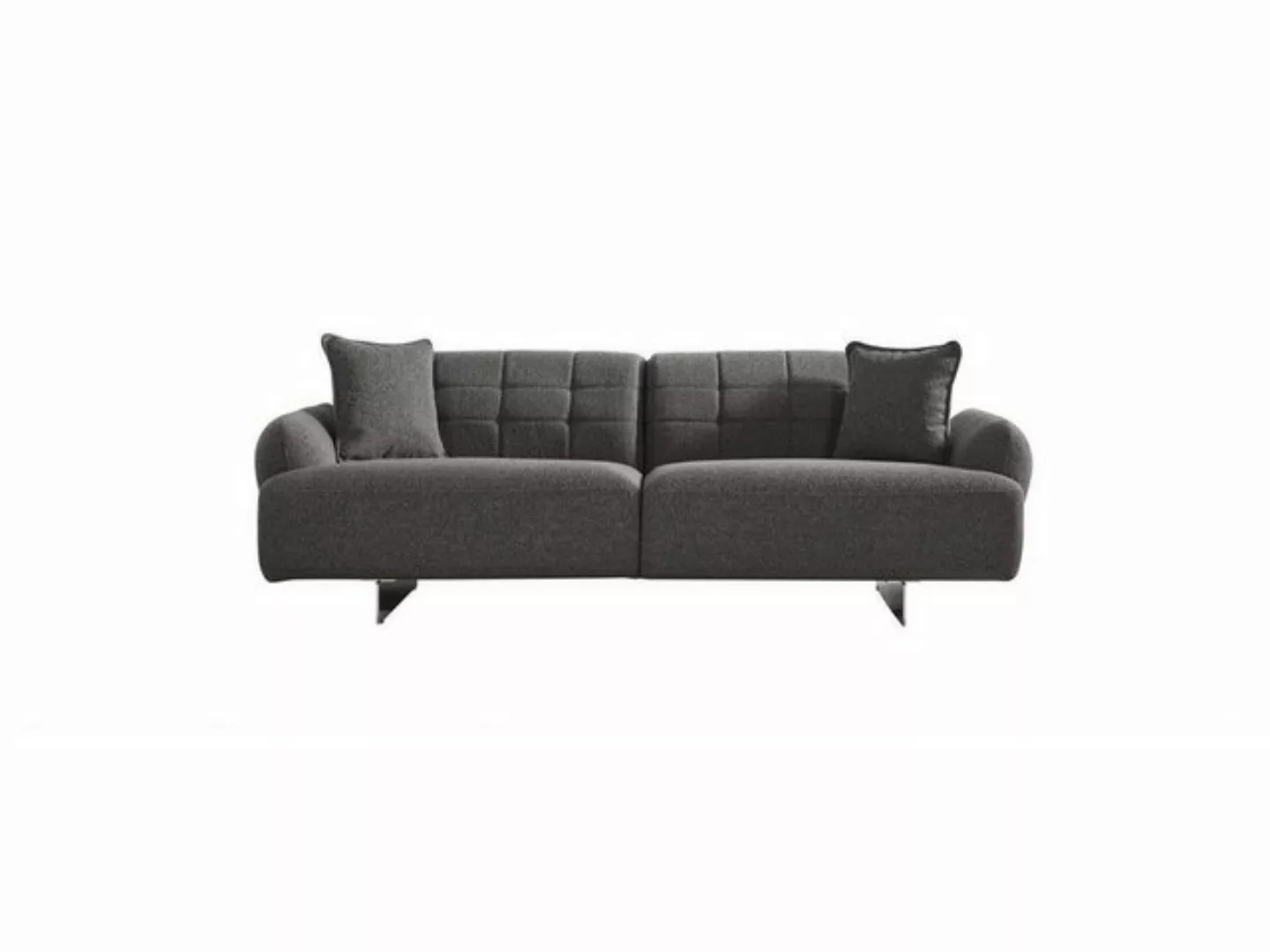 JVmoebel 3-Sitzer Dreisitzer Sofa 3 Sitzer Polstersofa Grau Stoff Polyester günstig online kaufen