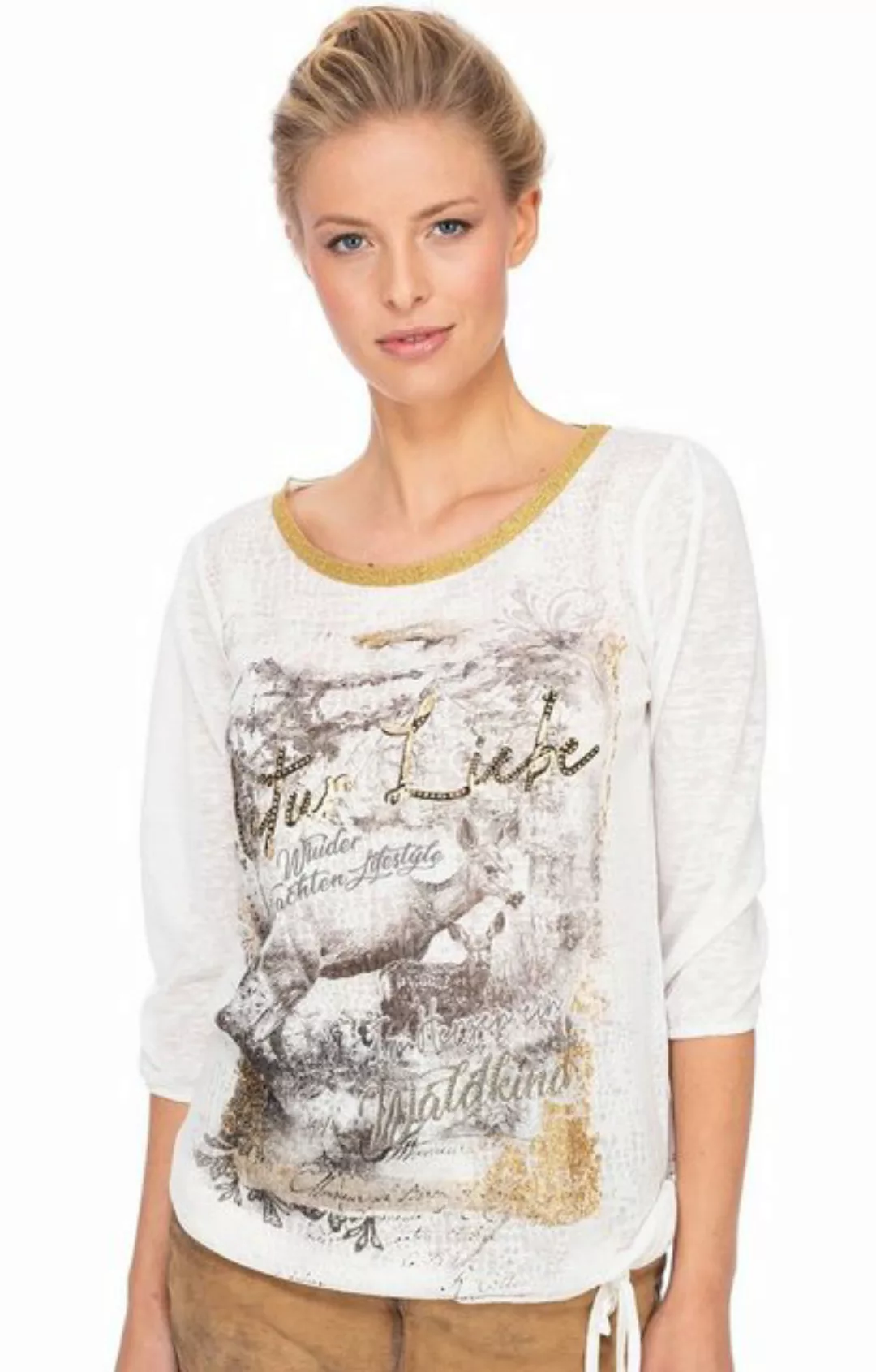 Hangowear Trachtenshirt Bluse JAYDEN weiß günstig online kaufen