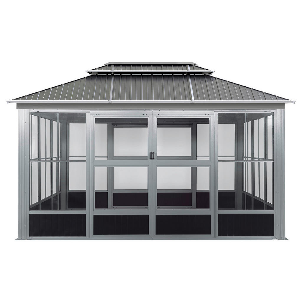 Sojag Pavillon Olan anthrazit Aluminium B/H/L: ca. 311x291x4355 cm günstig online kaufen