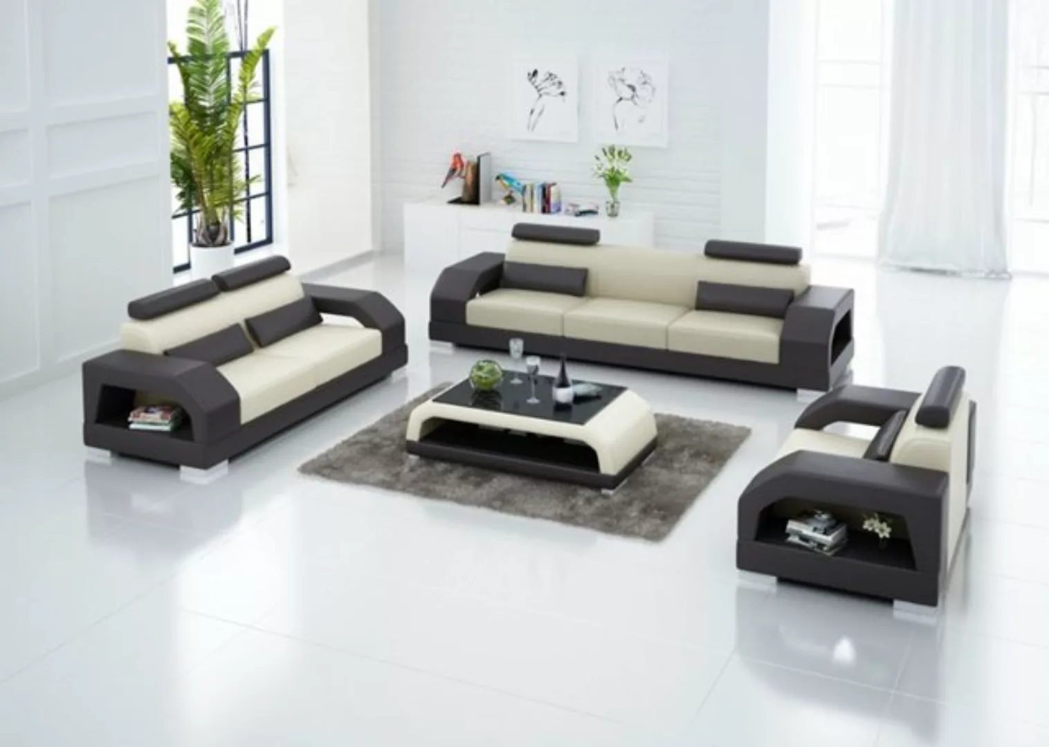 JVmoebel Sofa Moderne Wohnlandschaft 3+2+1 Sitzer Garnitur Design Modern So günstig online kaufen