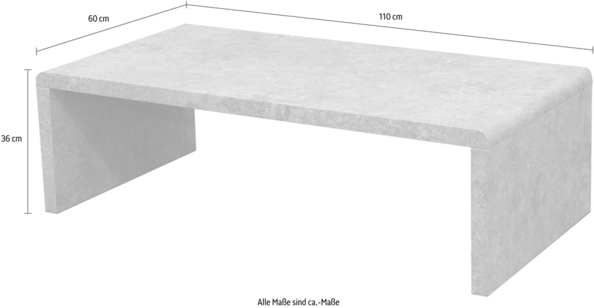 Vierhaus Couchtisch »Senja«, Dekor in Betonoptik, schlichtes Design aus MDF günstig online kaufen