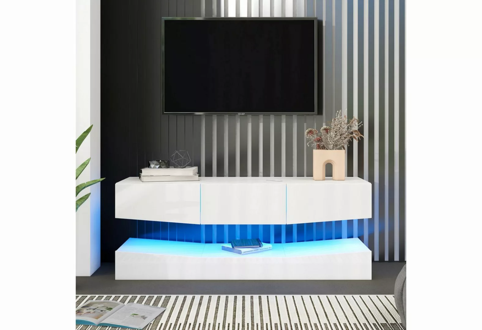 IDEASY TV-Schrank Schwebender TV-Schrank aus Holz, schwebendes Design (wand günstig online kaufen