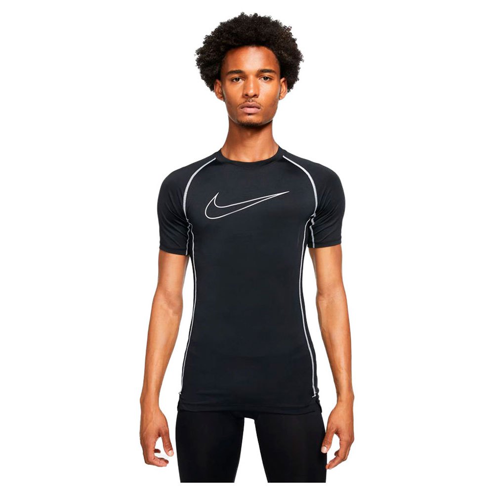 Nike Pro Dri Fit Kurzärmeliges T-shirt L Black / White / White günstig online kaufen