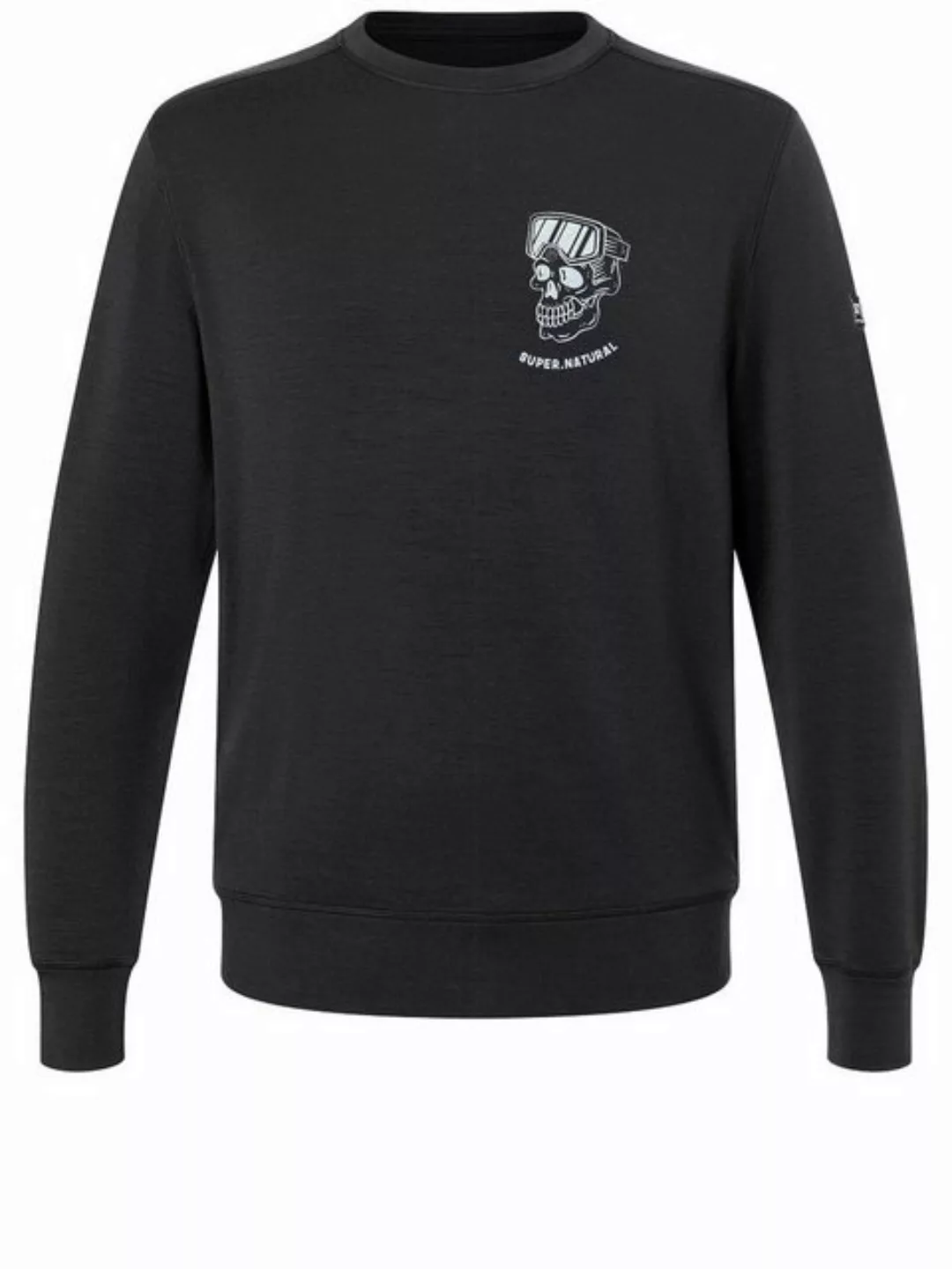 SUPER.NATURAL Sweatshirt für Herren, Merino WAITING FOR SNOW Winter Motiv, günstig online kaufen