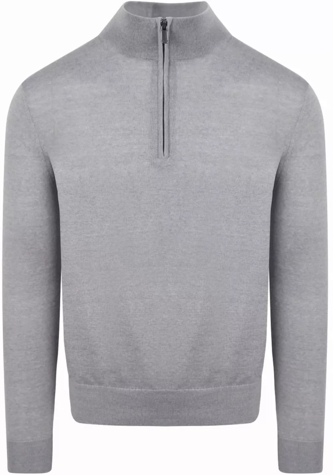 Suitable Merino Half Zip Pullover Grau - Größe XXL günstig online kaufen