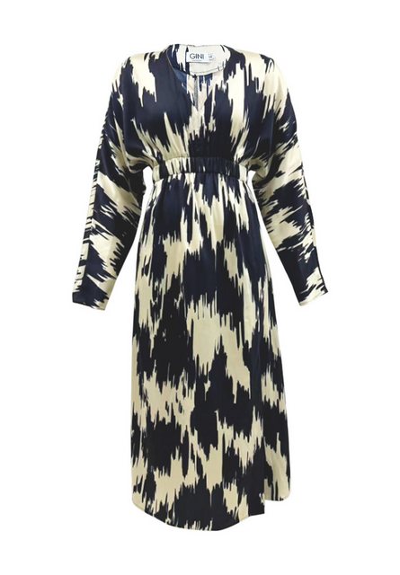 GINI LONDON Midikleid Gini Mono Abstract Print Elascticated Waist Midi Midi günstig online kaufen