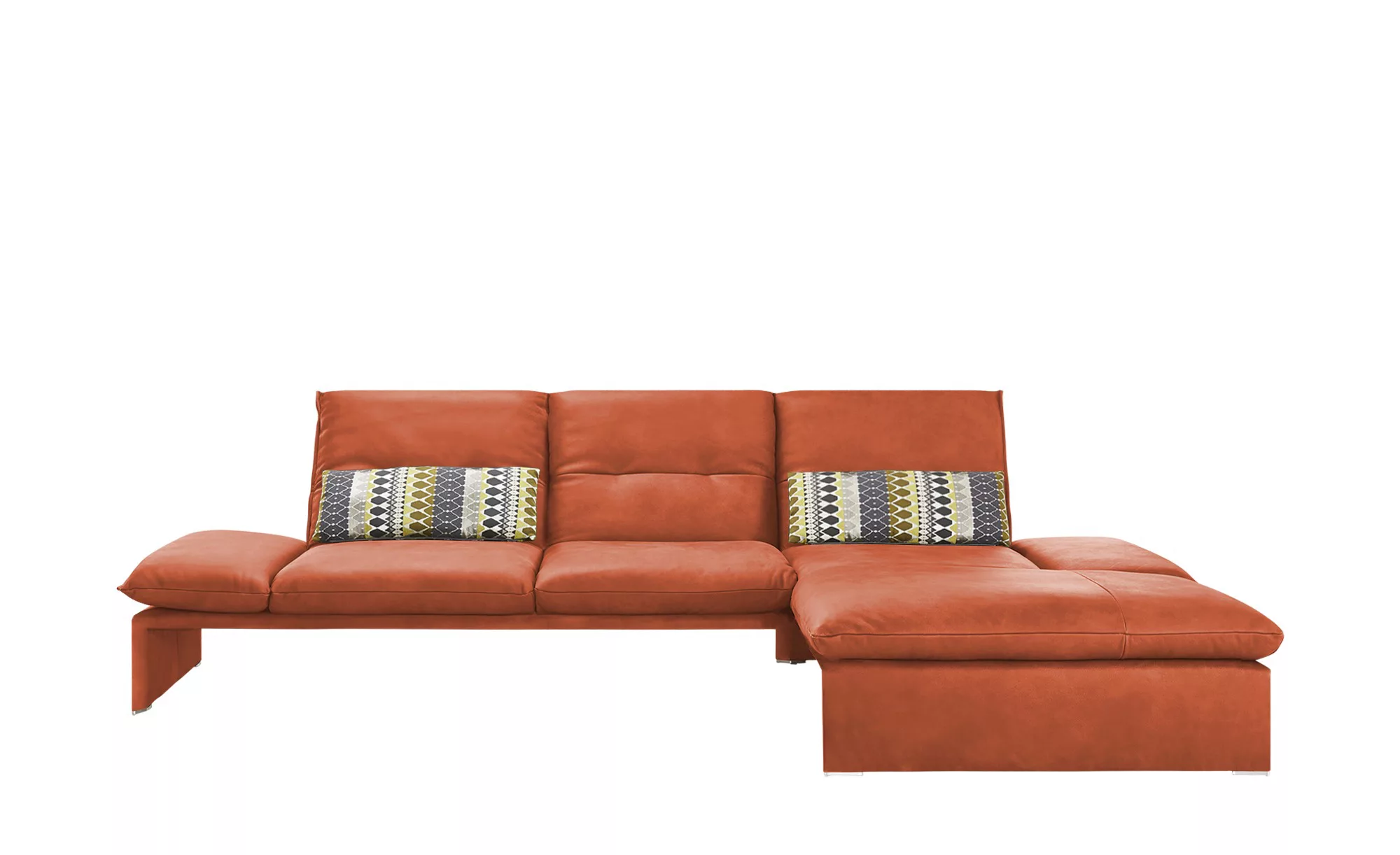 KOINOR Leder-Ecksofa  Humfrey - orange - 93 cm - Polstermöbel > Sofas > Eck günstig online kaufen