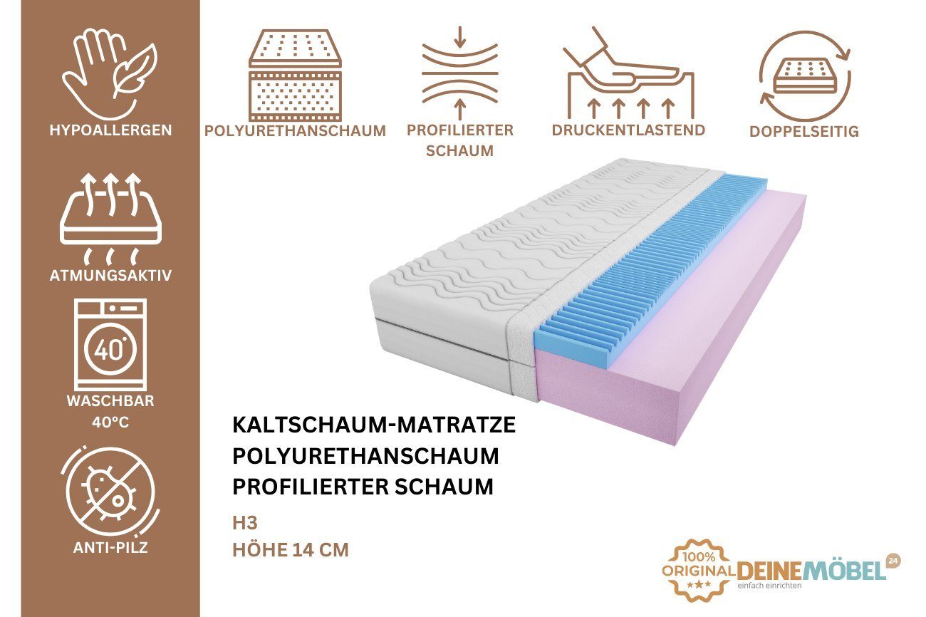Kaltschaummatratze Kaltschaum-Matratze Polyurethanschaum Profilierter Schau günstig online kaufen